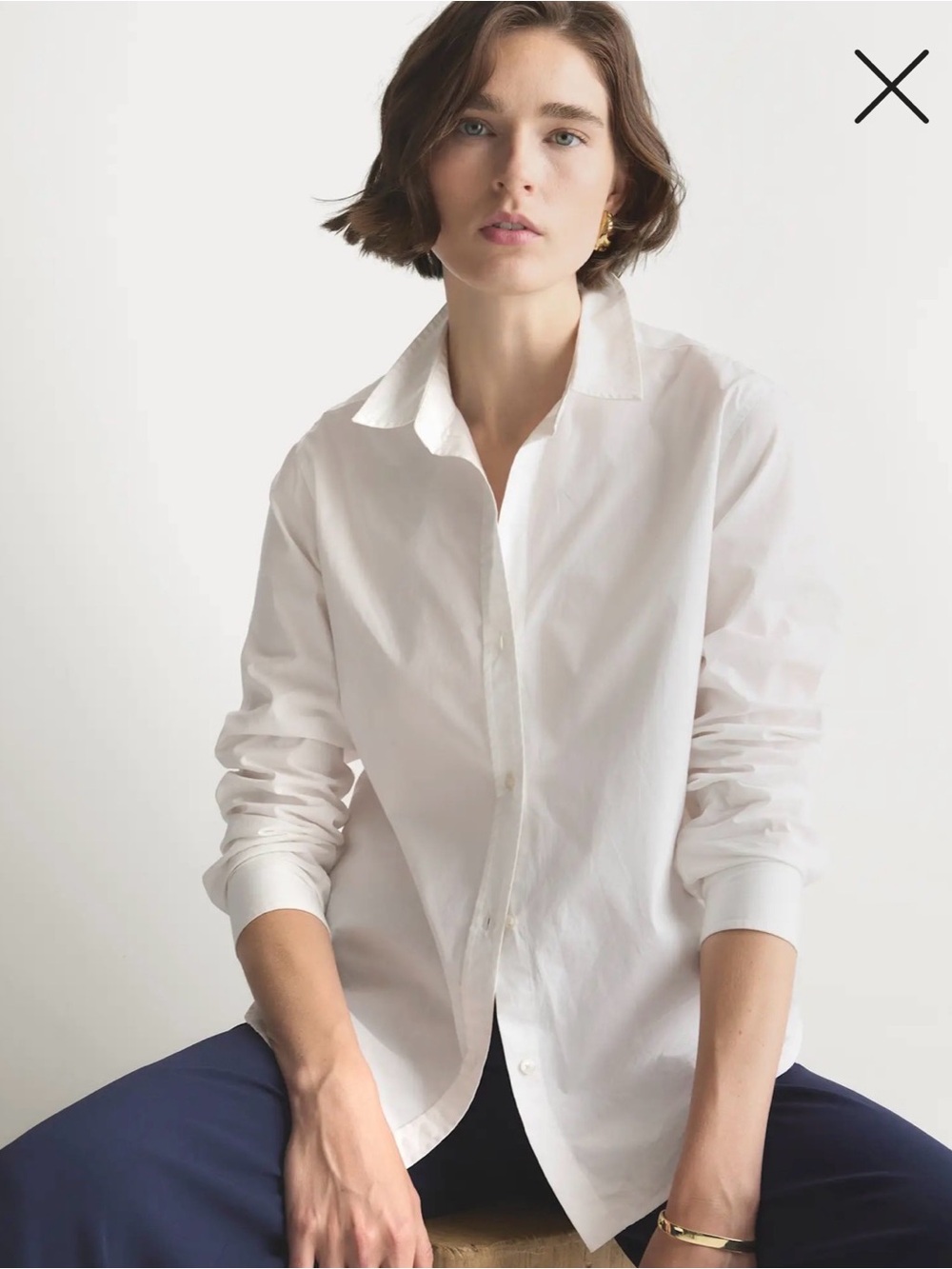 Quince White Casual Button-Down Shirt